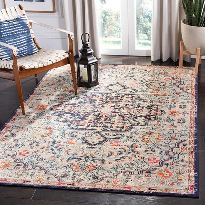 Safavieh Madison Mad447B Beige / Black Vintage / Distressed Area Rug