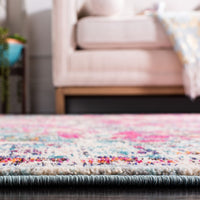 Safavieh Madison Mad447R Fuchsia / Teal Vintage / Distressed Area Rug