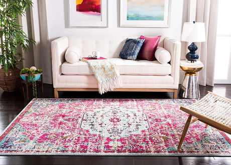 Safavieh Madison Mad447R Fuchsia/Teal Rug.