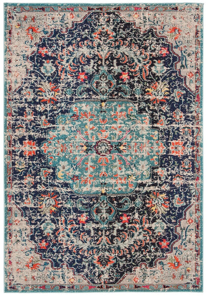 Safavieh Madison Mad447Z Black / Teal Vintage / Distressed Area Rug