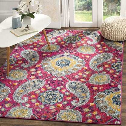 Safavieh Madison Mad600A Fuchsia / Gold Area Rug