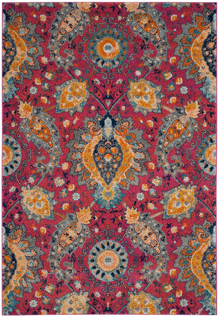 Safavieh Madison Mad600A Fuchsia / Gold Area Rug