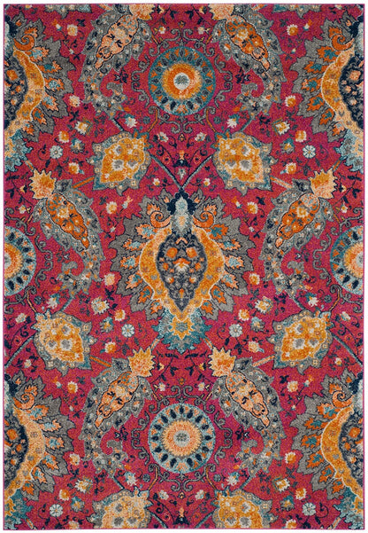 Safavieh Madison Mad600A Fuchsia / Gold Area Rug