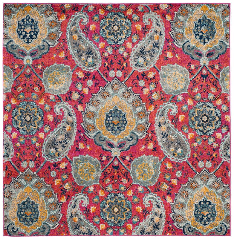 Safavieh Madison Mad600A Fuchsia / Gold Area Rug