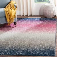 Safavieh Madison Mad601M Fuchsia / Navy Area Rug