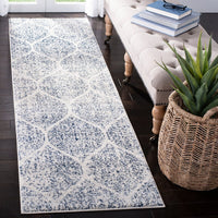 Safavieh Madison Mad604A Cream / Royal Blue Damask Area Rug