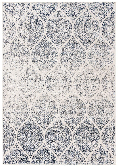 Safavieh Madison Mad604A Cream / Royal Blue Damask Area Rug