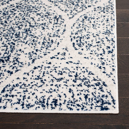 Safavieh Madison Mad604A Cream / Royal Blue Damask Area Rug