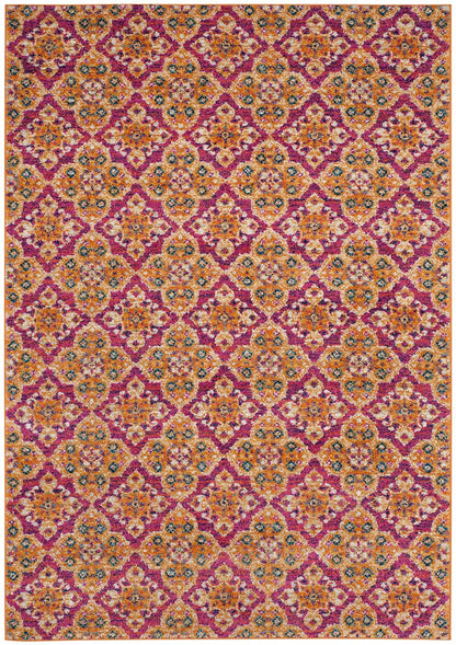 Safavieh Madison Mad605A Fuchsia / Gold Damask Area Rug