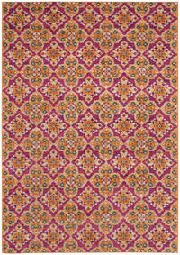 Safavieh Madison Mad605A Fuchsia / Gold Damask Area Rug