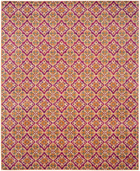 Safavieh Madison Mad605A Fuchsia / Gold Damask Area Rug