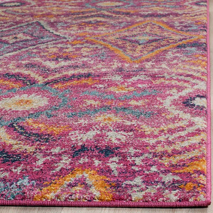 Safavieh Madison Mad610M Fuchsia / Multi Ikat Area Rug