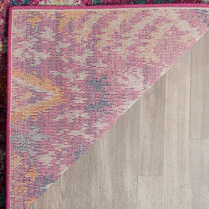 Safavieh Madison Mad610M Fuchsia / Multi Ikat Area Rug