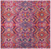 Safavieh Madison Mad610M Fuchsia / Multi Ikat Area Rug