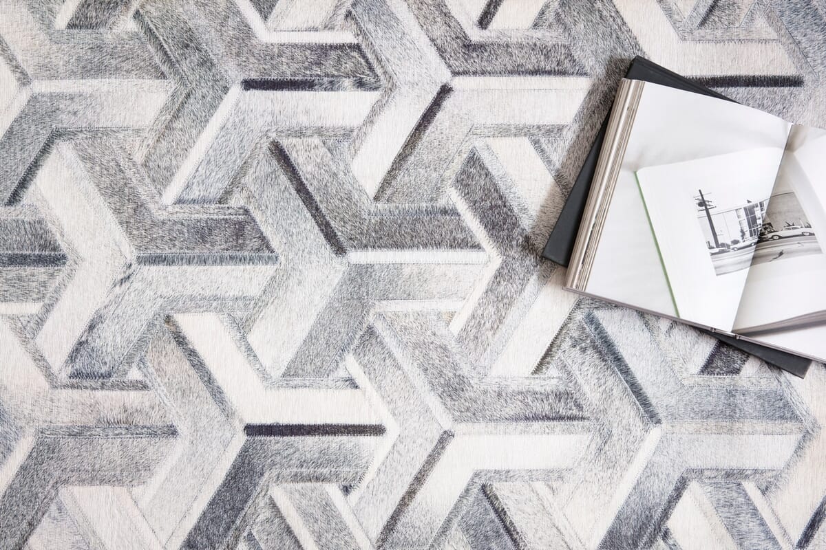 Loloi Maddox Mad-05 Silver / Ivory Geometric Area Rug