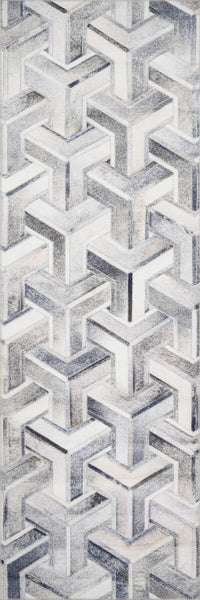 Loloi Maddox Mad-05 Silver / Ivory Geometric Area Rug