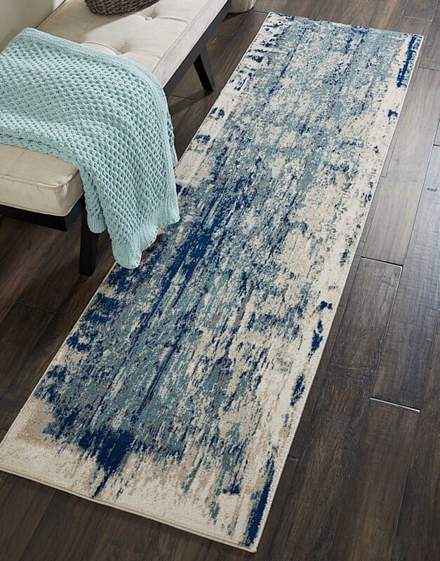 Nourison Maxell Mae16 Ivory Blue Organic / Abstract Area Rug