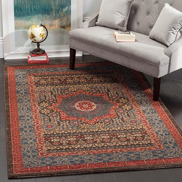 Safavieh Mahal Mah620C Navy / Red Area Rug