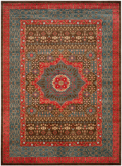 Safavieh Mahal Mah620C Navy / Red Area Rug