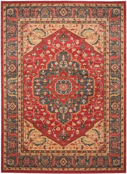 Safavieh Mahal Mah621C Navy / Red Area Rug