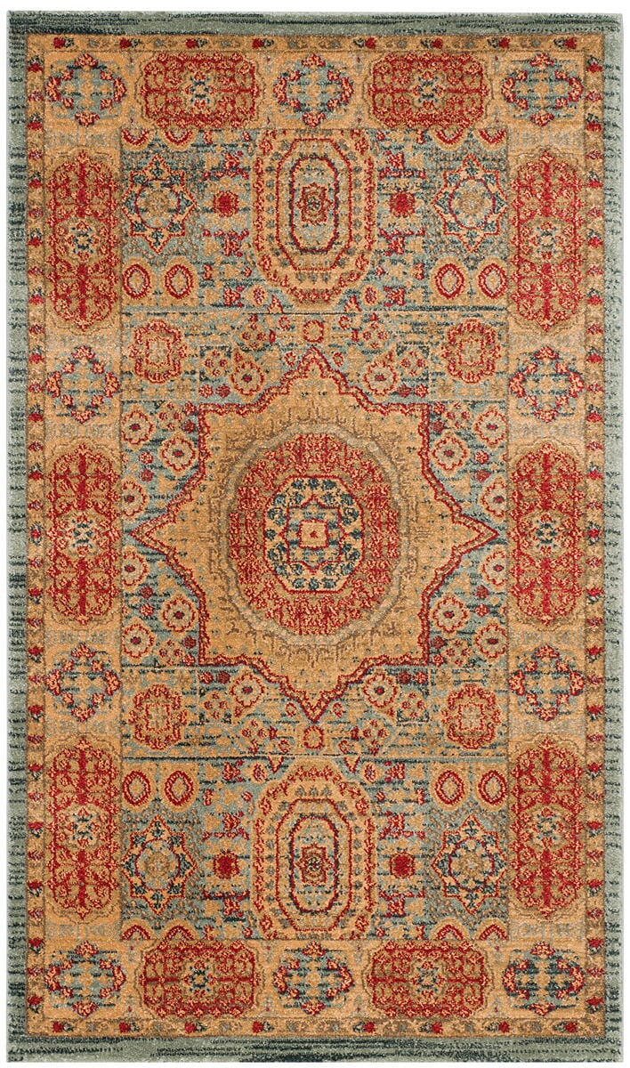 Safavieh Mahal Mah622C Navy / Red Area Rug