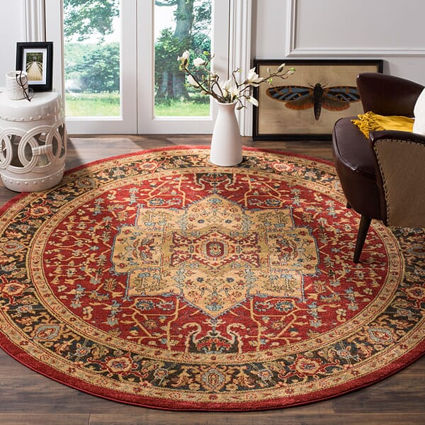 Safavieh Mahal Mah625B Natural / Navy Rugs.