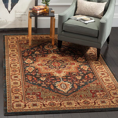 Safavieh Mahal Mah656E Navy / Natural Area Rug