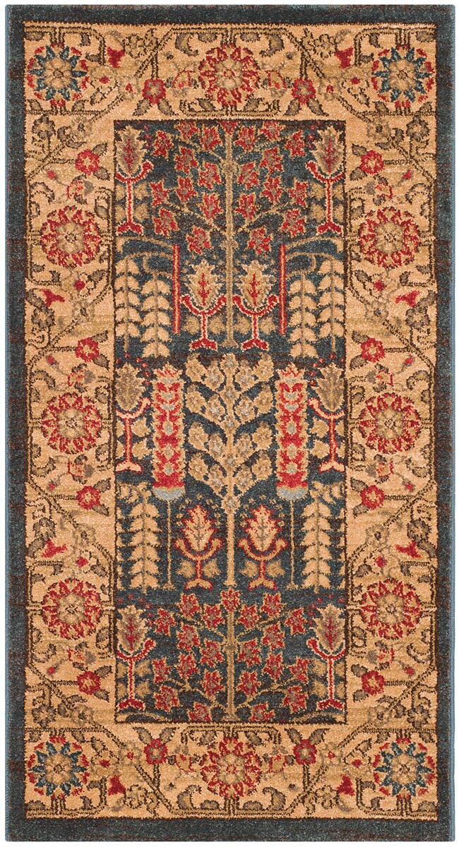 Safavieh Mahal Mah697E Navy / Natural Area Rug