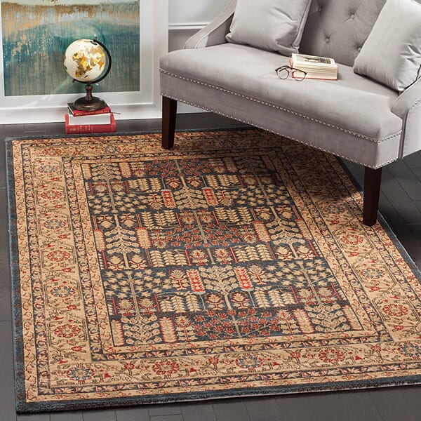 Safavieh Mahal Mah697E Navy / Natural Rugs.