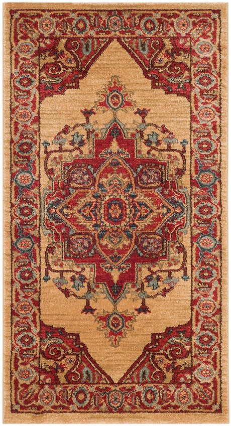 Safavieh Mahal Mah698A Red / Natural Area Rug