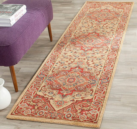 Safavieh Mahal Mah698A Red / Natural Area Rug