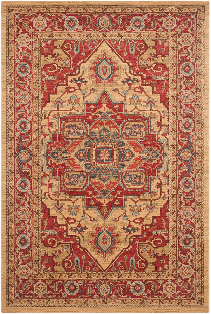 Safavieh Mahal Mah698A Red / Natural Rugs.