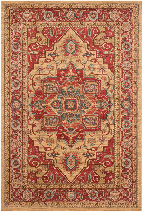 Safavieh Mahal Mah698A Red / Natural Area Rug