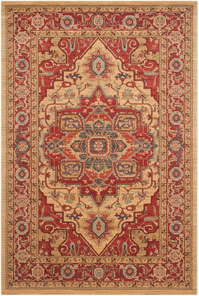 Safavieh Mahal Mah698A Red / Natural Area Rug