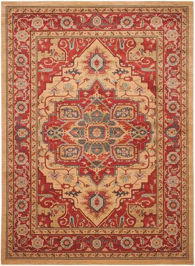 Safavieh Mahal Mah698A Red / Natural Area Rug