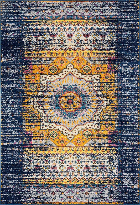 Amer Manhattan Man-34 Navy Vintage / Distressed Area Rug