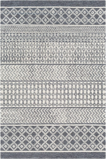 Surya Maroc Mar-2305 Charcoal, Teal, Medium Gray, Cream Moroccan Area Rug