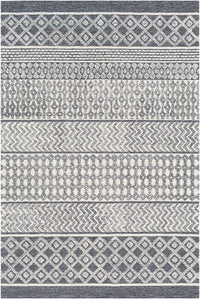 Surya Maroc Mar-2305 Charcoal, Teal, Medium Gray, Cream Moroccan Area Rug