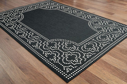 Oriental Weavers Sphinx Marina 1247K Black / Ivory Area Rug