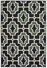 Oriental Weavers Sphinx Marina 1491Z Black / Grey Damask Area Rug