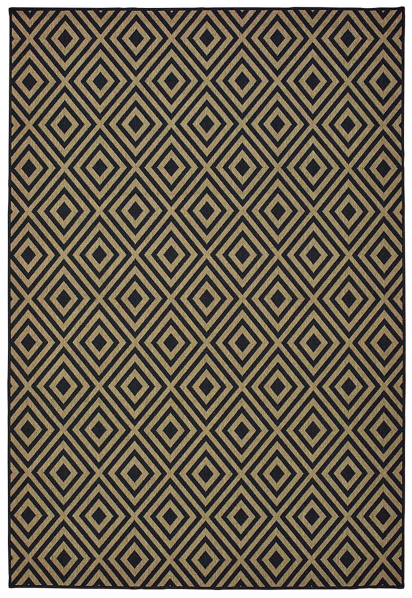 Oriental Weavers Sphinx Marina 2335K Black / Tan Geometric Area Rug