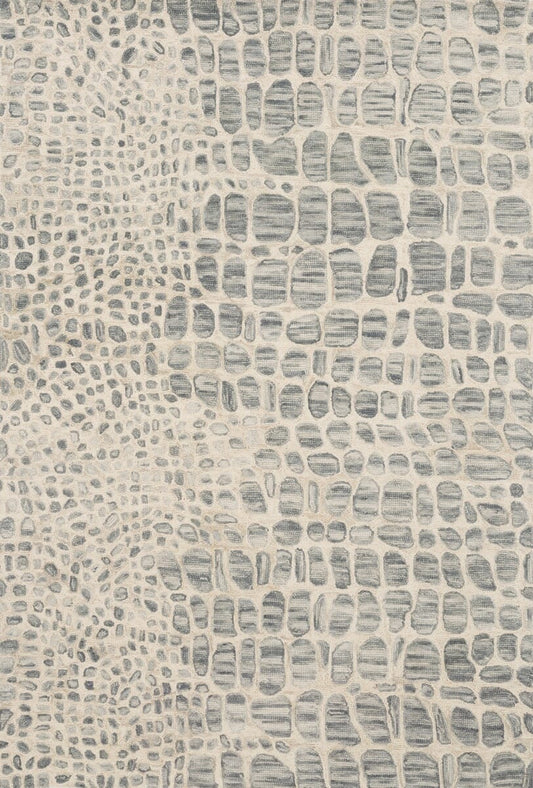 Loloi Masai Mas-03 Silver Grey / Ivory Area Rug