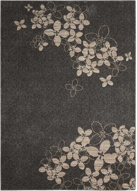 Nourison Maxell Mae02 Charcoal Floral / Country Area Rug
