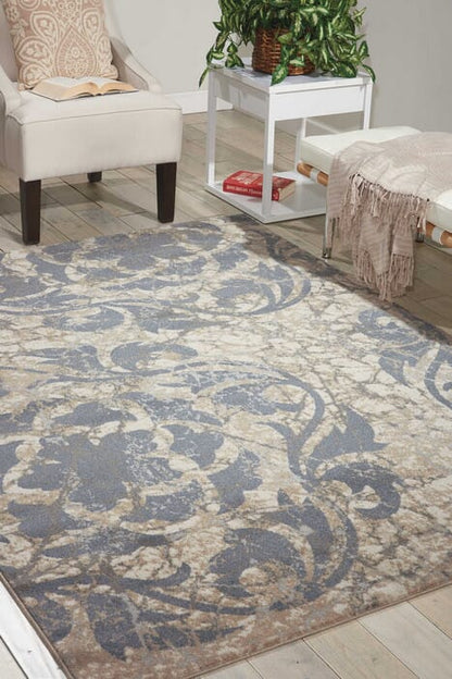 Nourison Maxell Mae10 Ivory / Blue Floral / Country Area Rug