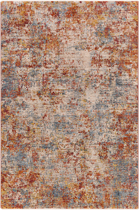 Surya Mirabel Mbe-2300 Peach, Burnt Orange, Cream, Dark Brown Area Rug