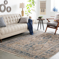 Surya Mirabel Mbe-2302 Navy, Denim, Cream, Dark Brown Area Rug