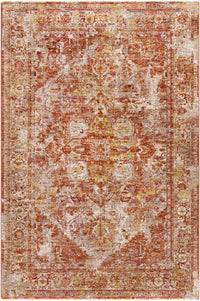 Surya Mirabel Mbe-2304 Peach, Burnt Orange, Cream, Dark Brown Area Rug