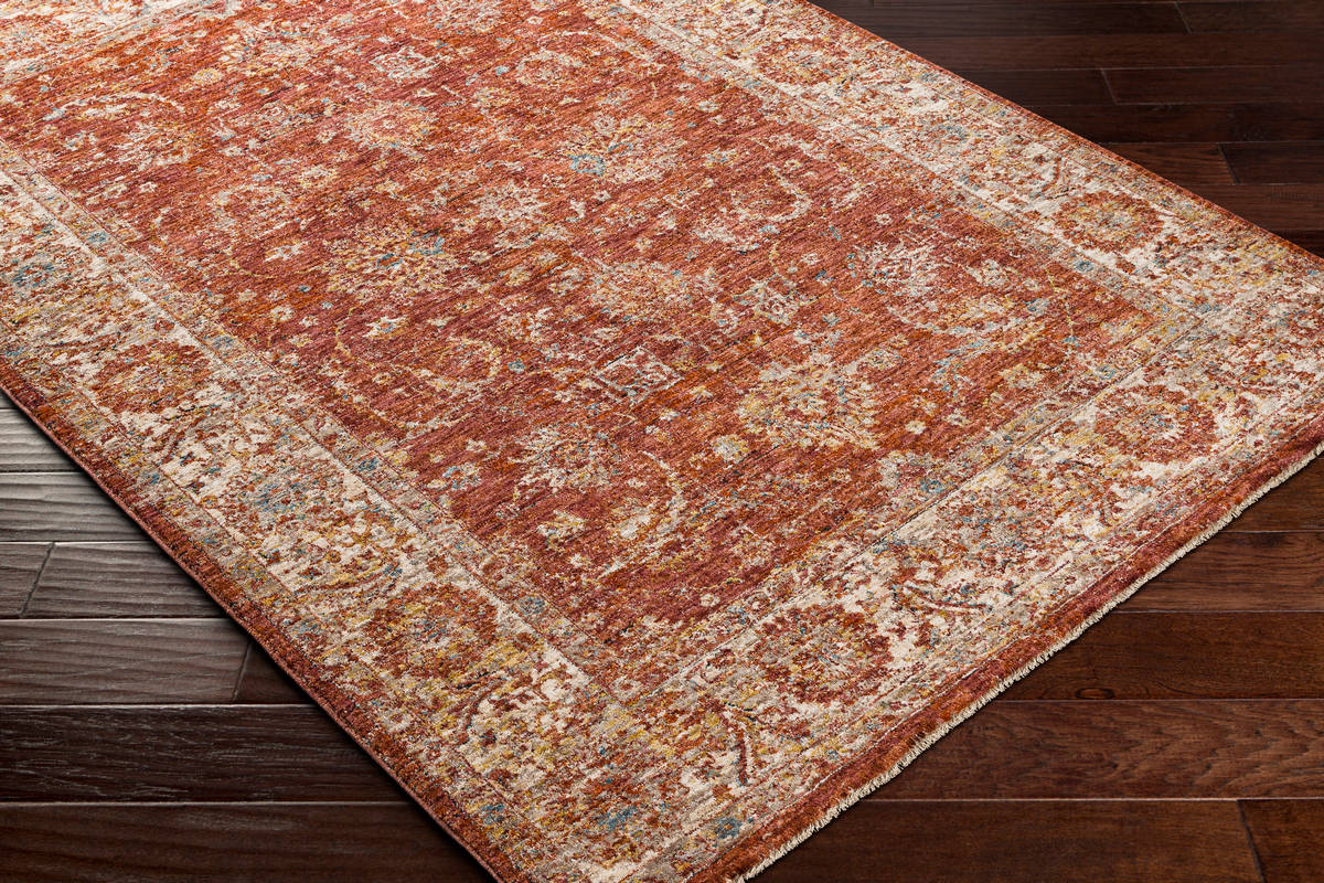 Surya Mirabel Mbe-2307 Burnt Orange, Rose, Teal, Olive Area Rug