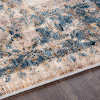 Surya Mirabel Mbe-2312 Teal, Aqua, Mustard, Taupe Area Rug