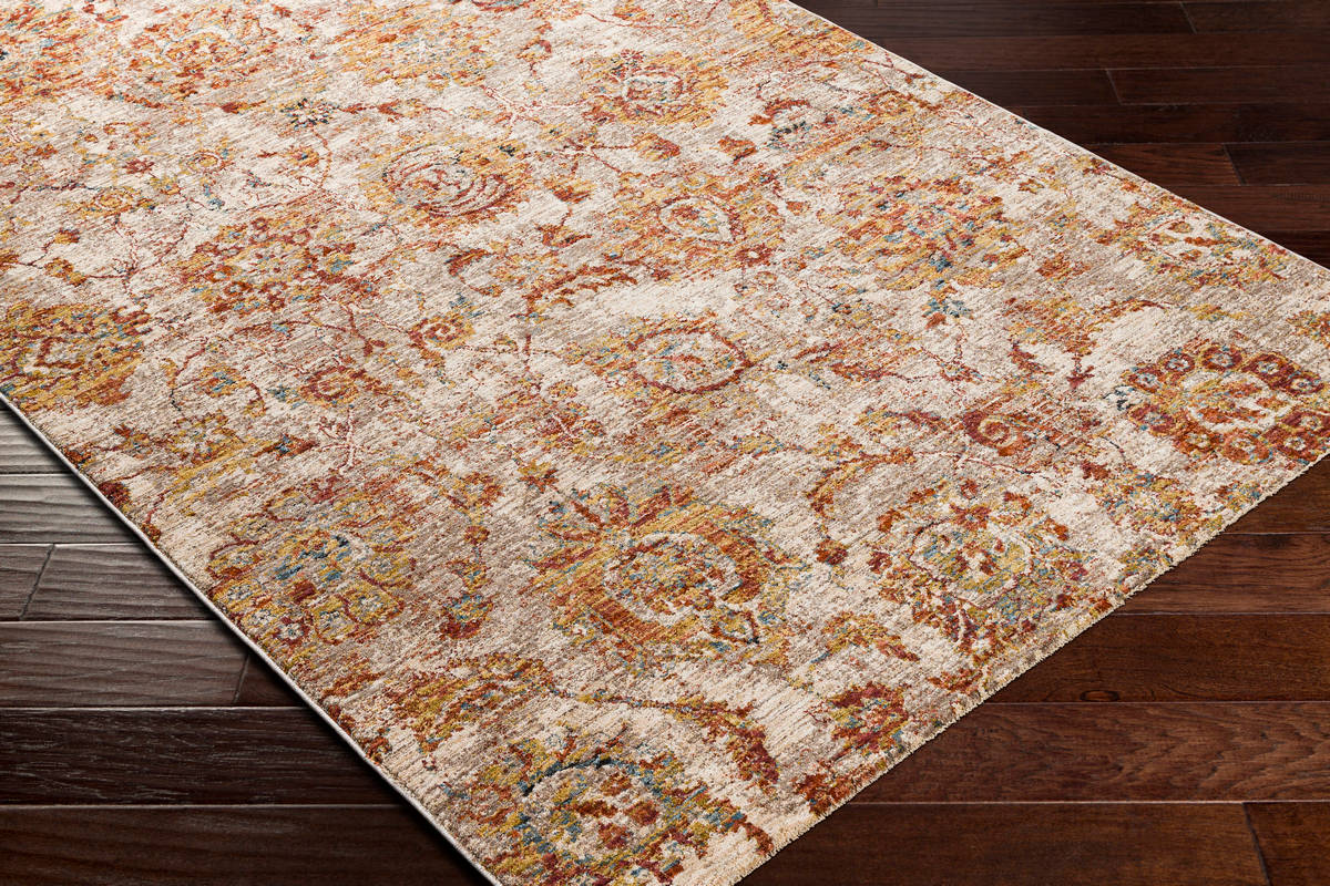 Surya Mirabel Mbe-2315 Teal, Rust, Burnt Orange, Mustard Rugs.